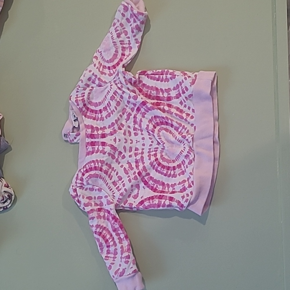Crown and Ivy 3 months tie dye pink long sleeve shirt